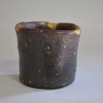 Nanban sake cup 4868K, kintsugi, kitsukuroi, wood fired
