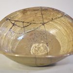 Mishima bowl 6626, real silver, kintsugi repair, early Richo